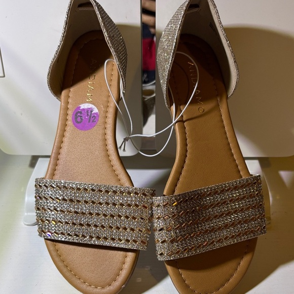 Glittering Rhinestone Sandals - Picture 1 of 4